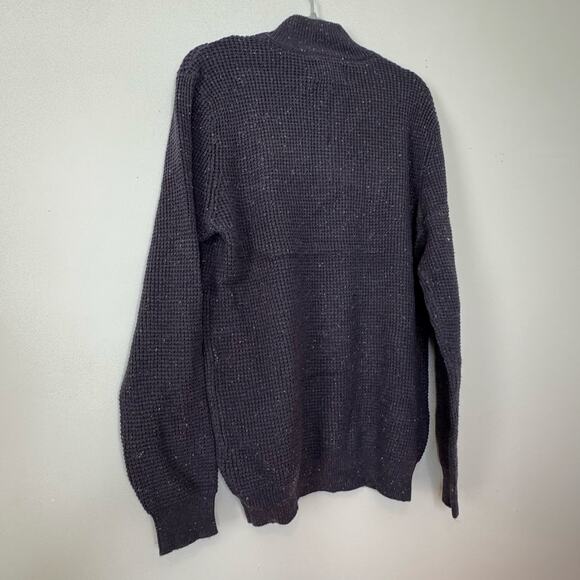 Alesbury Henley Waffle Knit Pullover Odyssey Grey Wool Blend Men's Medium NWT - Picture 5 of 9